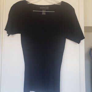 August Silk Black top Size Medium